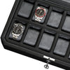 Rothwell 12 Slot Watch Box (Black / Grey)