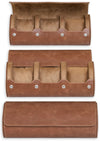 Rothwell 3 Watch Roll Real Leather (Tan / Tan)