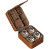 Rothwell 5 Watch Travel Case (Tan / Brown)