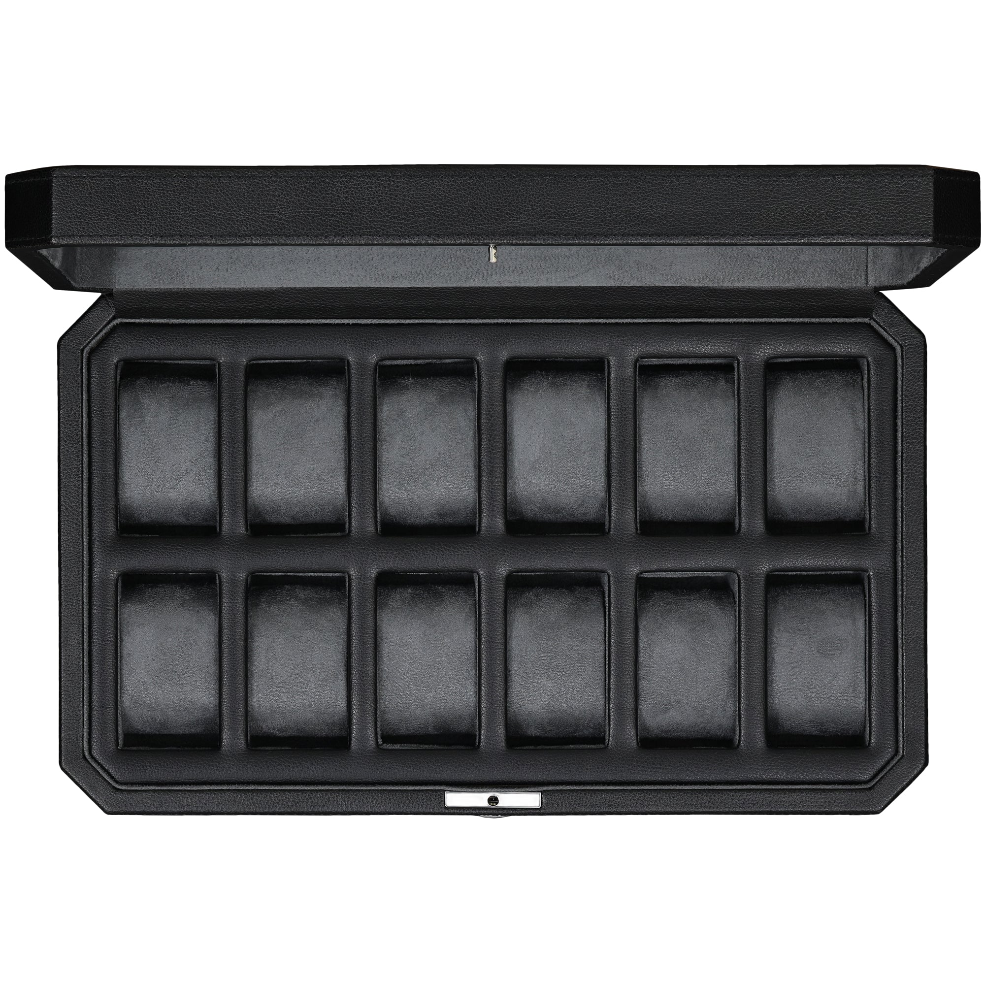 Rothwell 12 Slot Watch Box (Black / Grey)
