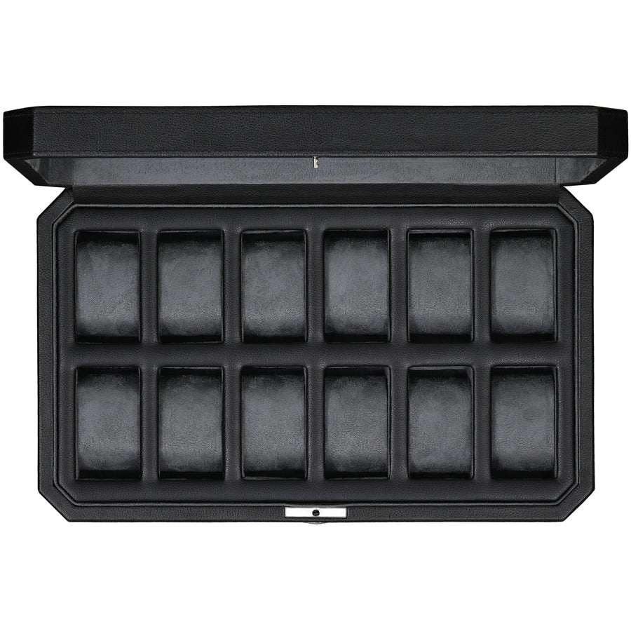 Rothwell 12 Slot Watch Box (Black / Grey)