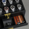 Rothwell 10 Slot Watch Box With Drawer (Black / Black)