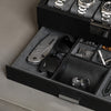 Rothwell 10 Slot Watch Box With Drawer (Black / Grey)