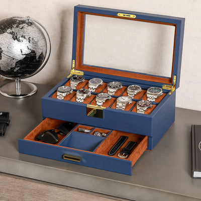 Watch Box 10 Slots Portable Leather Watch Box Watch Organizer Sieraden Opbergdoos Heren Watch Box Watch Organizer voor opslag en weergave Watch Box 10 Slots Portable Leather Watch Box Watch Organizer Sieraden Opbergdoos Heren Watch Box Watch Organizer voor opslag en weergave