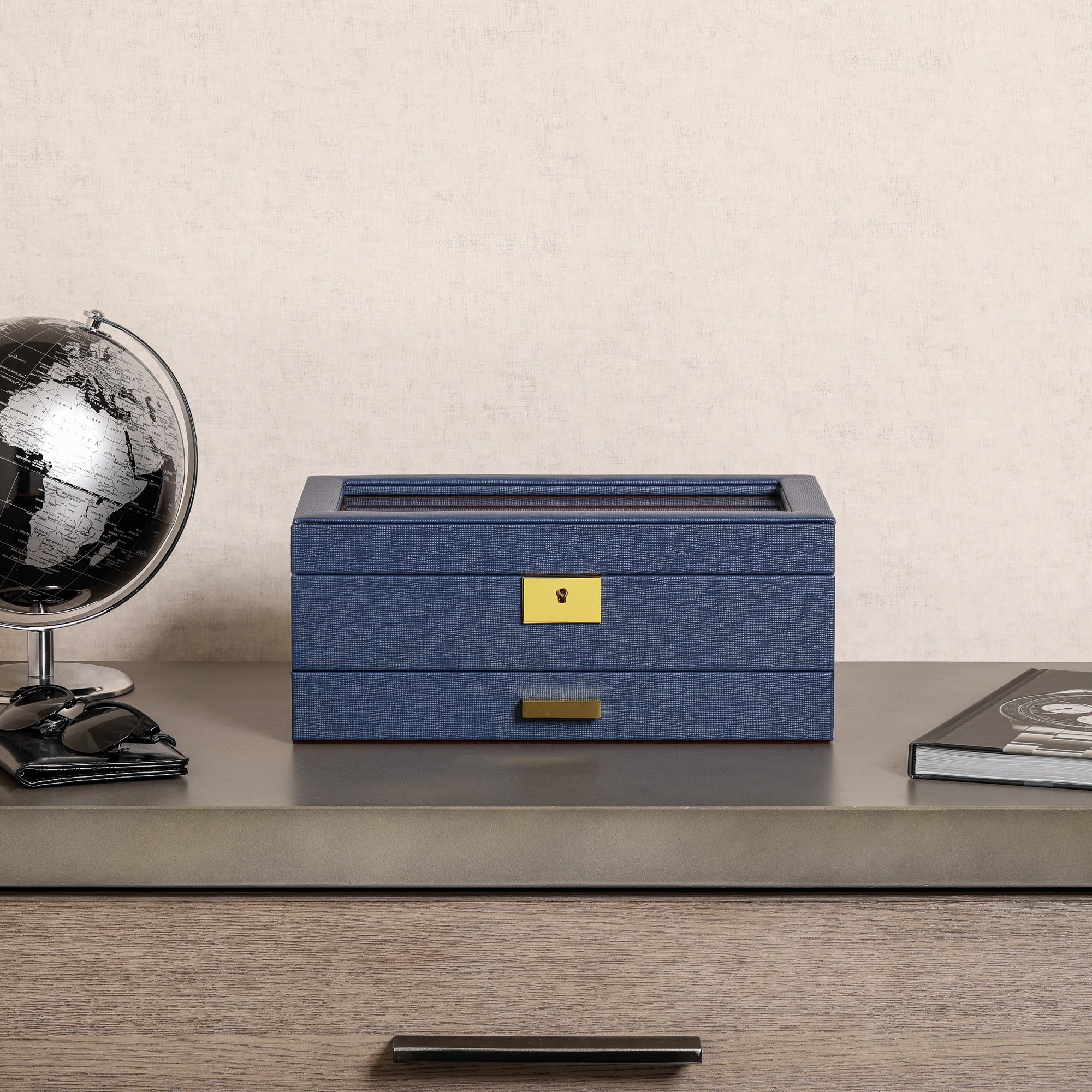 Blue cheap watch box