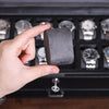 Rothwell 12 Slot Watch Box With Valet Drawer (Black / Grey)