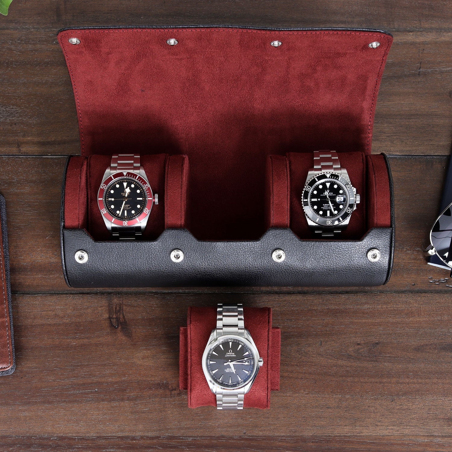 Rothwell Watch Roll (Black Red) Blacklist Watches