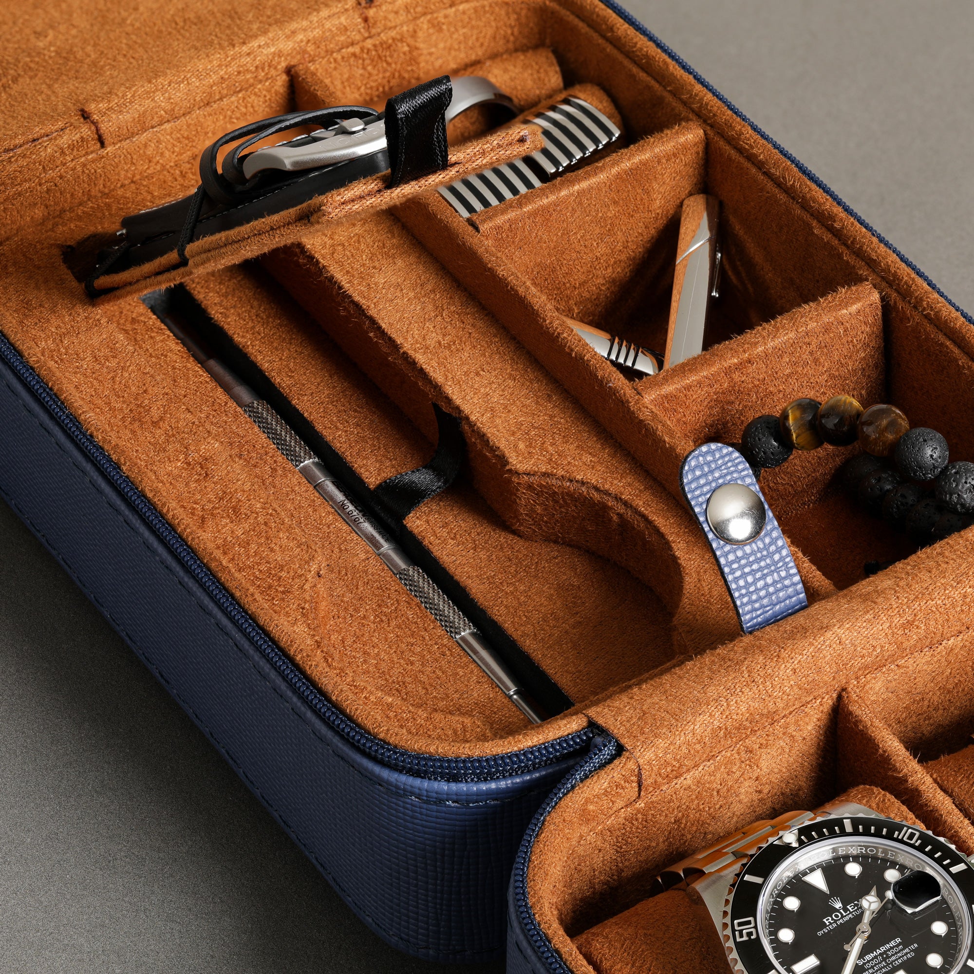 Rothwell Watch Travel Case (Blue Tan) Blacklist Watches